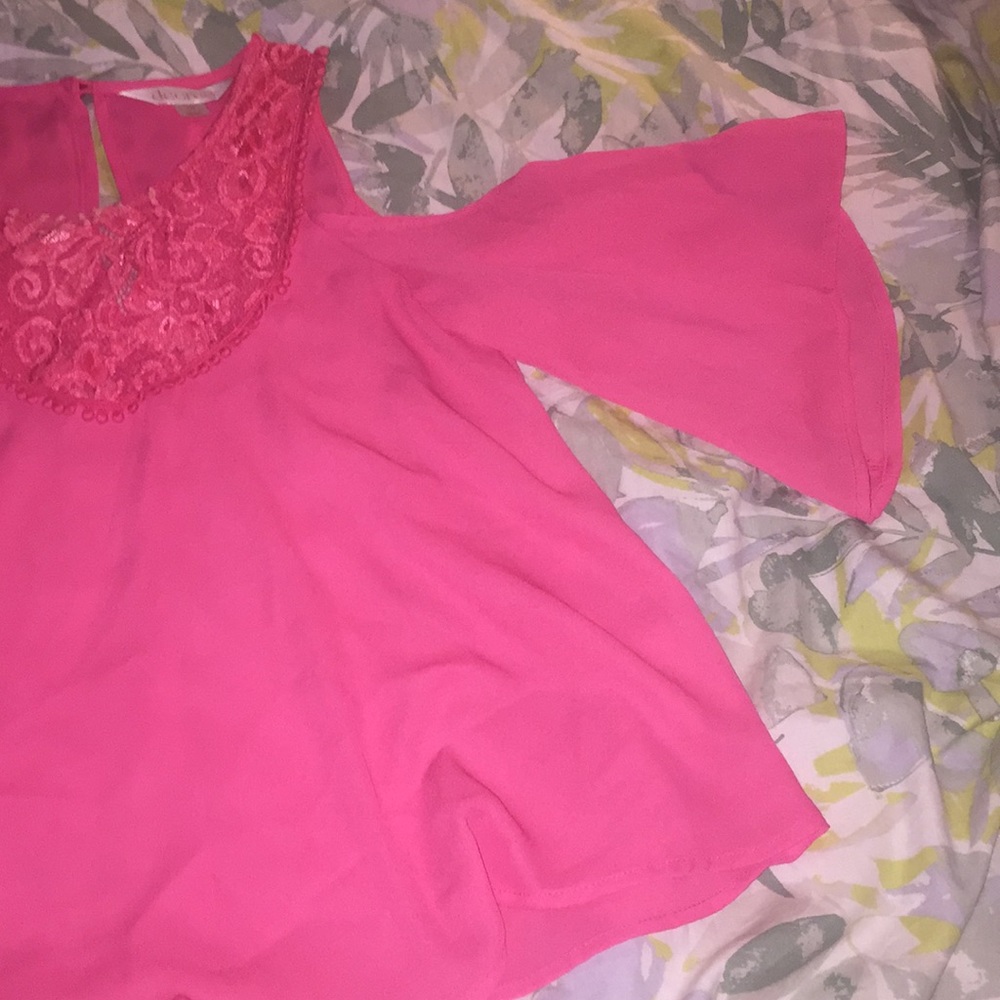 Off-Shoulder Pink Top - Picture 3 of 6